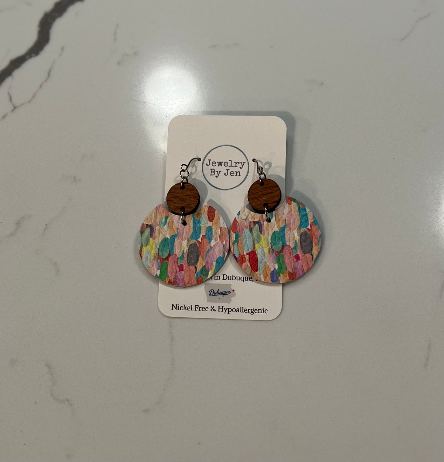 Round Confetti Splash Earrings