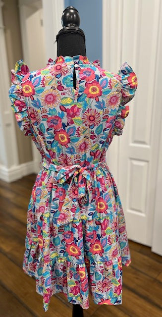 JODIFL Floral Print Sleeveless Dress